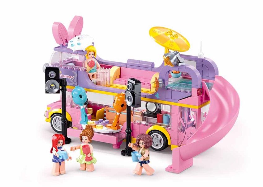 Sluban Girl's Dream | Set constructie Vehicul Muzical | 412 Piese